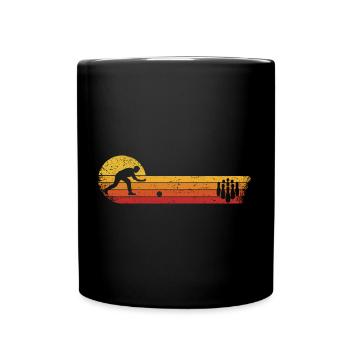 Kegeln Kegler Kegel Vintage Kegelbahn Kegeltour - Tasse einfarbig - Schwarz - Vorne