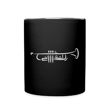 Sketch trumpet - Full Colour Mug - black - Front