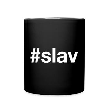 SLAV Hashtag - Tasse einfarbig - Schwarz - Vorne