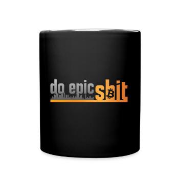 Do Epic Shit Bitcoin Bull - Full Colour Mug - black - Front