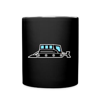 Pistenraupe Personentransport Pisten Fahrzeug - Tasse einfarbig - Schwarz - Vorne