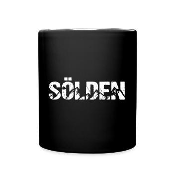 Sölden Mountains Ötztal Austria Alps - Full Colour Mug - black - Front