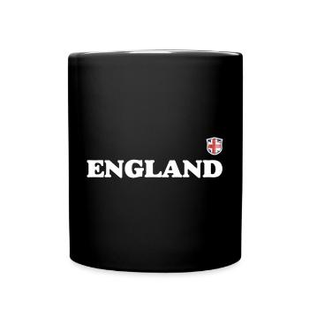 Typografie des englischen Wappens - Tasse einfarbig - Schwarz - Vorne