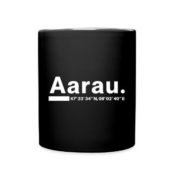 Aarau Coordinates Aargau Aarauer Aarauerin - Full Colour Mug - black - Front