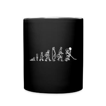 Entwicklung von Eishockey - Tasse einfarbig - Schwarz - Vorne
