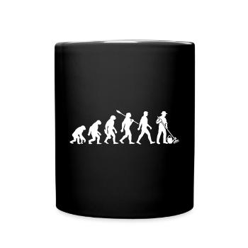 Evolution - Gärtner - Garten - Gartenarbeit - Tasse einfarbig - Schwarz - Vorne