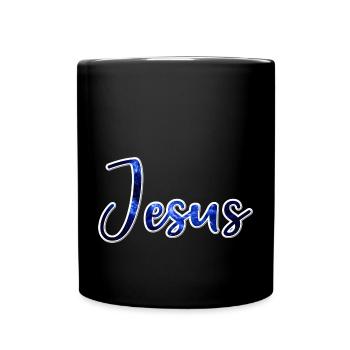 Galaxie de lettrage de jésus - Mug uni - noir - Devant