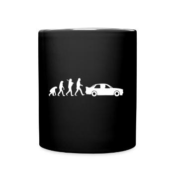 Evolution Auto Geschenk - Tasse einfarbig - Schwarz - Vorne
