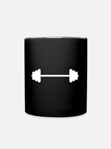Langhantel - Tasse einfarbig - Schwarz
