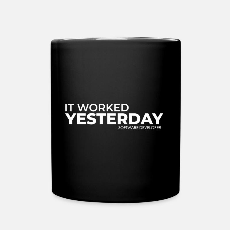 Software Entwickler Gestern Funktioniert Geschenk - Tasse einfarbig - Schwarz