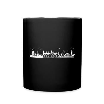 Rostock Skyline Silhouette - Tasse einfarbig - Schwarz - Vorne