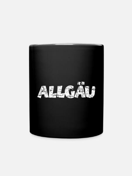 Allgäu - Tasse einfarbig - Schwarz