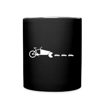 Auto-presseur de vélo cargo - Mug uni - noir - Devant