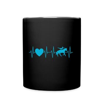 Volti Heartbeat bleu clair - cadeau de voltigeur - Mug uni - noir - Devant
