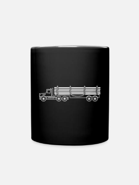 Traktortransporter - Tasse einfarbig - Schwarz