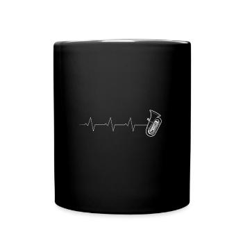My heart beats for the tuba | ZiachON! - Full Colour Mug - black - Front
