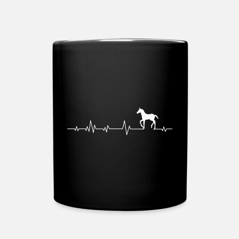 Horse Horses - Full Colour Mug - black