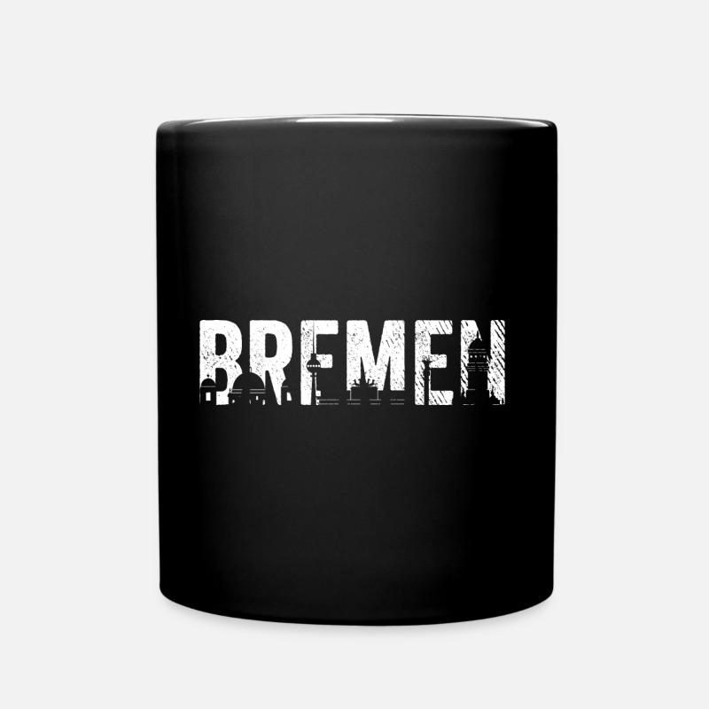 Bremen Skyline - Tasse einfarbig - Schwarz