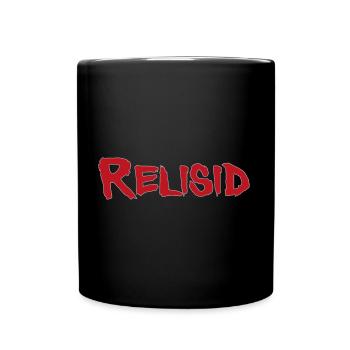 Clan Silure Wear - Design « Relisid » imprimé rouge - Mug uni - noir - Devant
