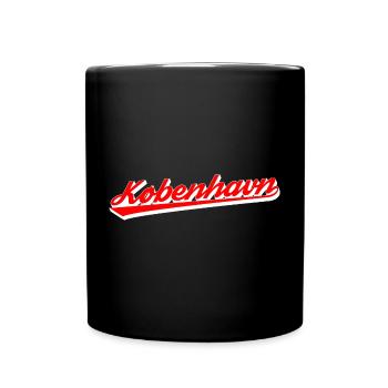 København Script Retro Logo - Tasse einfarbig - Schwarz - Vorne