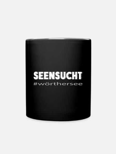 Seensucht Wörthersee - Tasse einfarbig - Schwarz