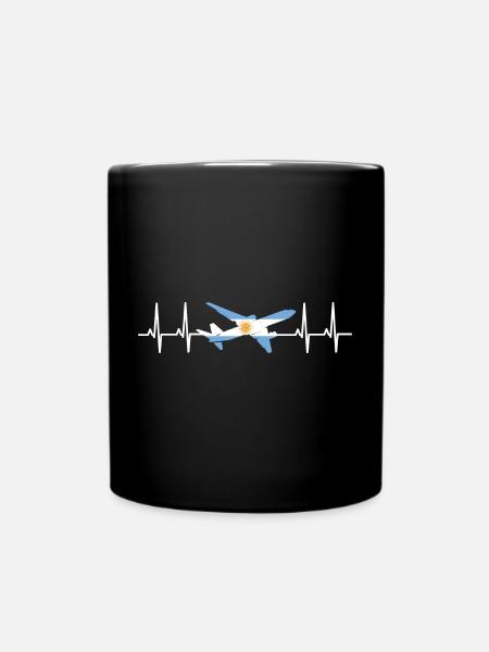 Argentinien Fahne Südamerika Argentinische Flagge - Tasse einfarbig - Schwarz