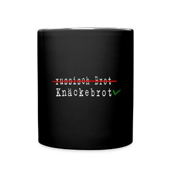 free ukraine slava ukraini boykott russland - Tasse einfarbig - Schwarz - Vorne