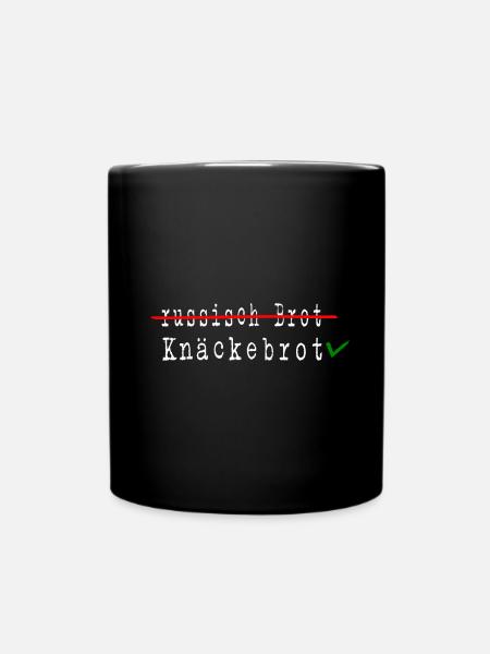 free ukraine slava ukraini boykott russland - Tasse einfarbig - Schwarz