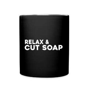 savon savon carver relax savon coupé - Mug uni - noir - Devant