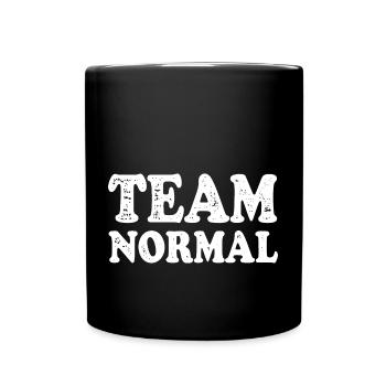 Team Normal - Tasse einfarbig - Schwarz - Vorne