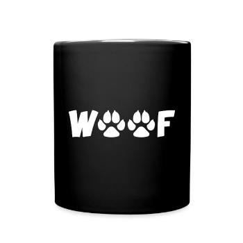 Barking dog (white) - Full Colour Mug - black - Front