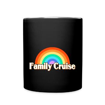 Familien Kreuzfahrt - Tasse einfarbig - Schwarz - Vorne