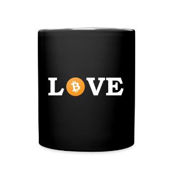 I Love Bitcoin - Full Colour Mug - black - Front