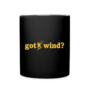 Gibts wind? Kiten gehen Surfen ? - Tasse einfarbig - Schwarz - Vorne