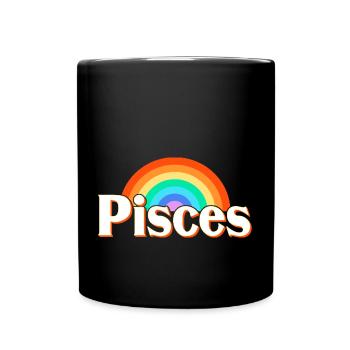 Sternzeichen Fische - Tasse einfarbig - Schwarz - Vorne