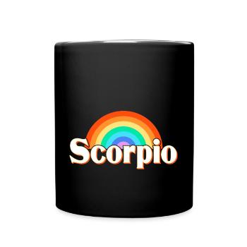 Signe du zodiaque Scorpion - Mug uni - noir - Devant