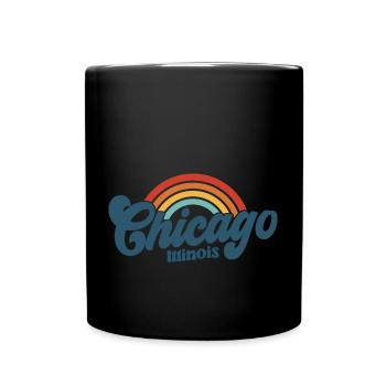 Chicago 70er Jahre Hippie - Tasse einfarbig - Schwarz - Vorne