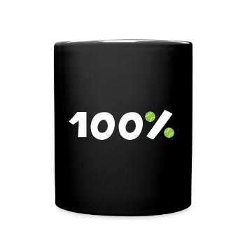 tennis matchball tennis ball tennis court - Full Colour Mug - black - Front