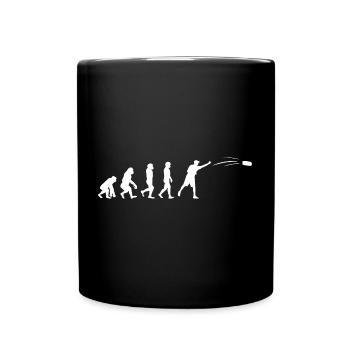 Cornhole Bean Bag Toss Lawn Game Evolution - Full Colour Mug - black - Front