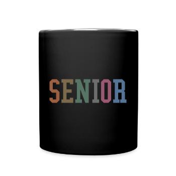 Senior - Student Class Retro Graduation Party Gift - Full Colour Mug - black - Front