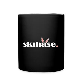 skihase hüttengaudi alpin ski skihaserl - Tasse einfarbig - Schwarz - Vorne