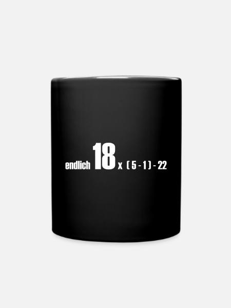 endlich 18 oder doch 50? - Tasse einfarbig - Schwarz
