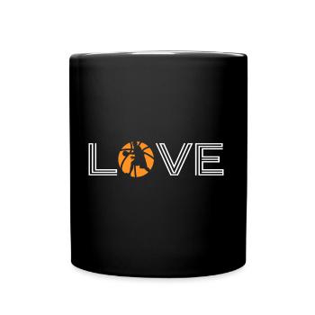 basketball basketball-love dunk - Tasse einfarbig - Schwarz - Vorne