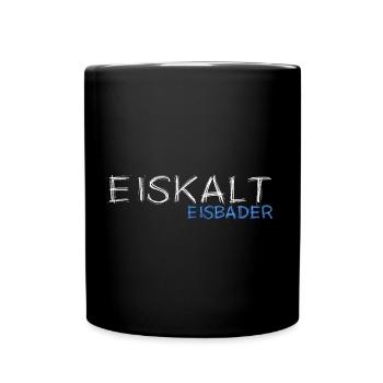 eiskalter Eisbader Winterschwimmen im Eisbad - Tasse einfarbig - Schwarz - Vorne