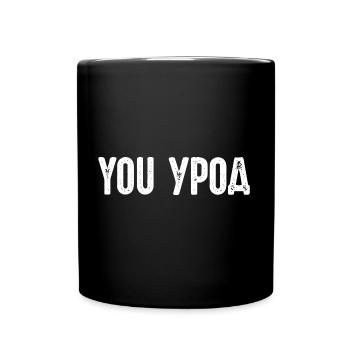 You Freak! Spruch auf Russisch Russak Russland - Tasse einfarbig - Schwarz - Vorne