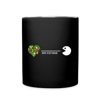Vegetarian Organic Vegetarian Vitamins Healthy-Food - Full Colour Mug - black - Front
