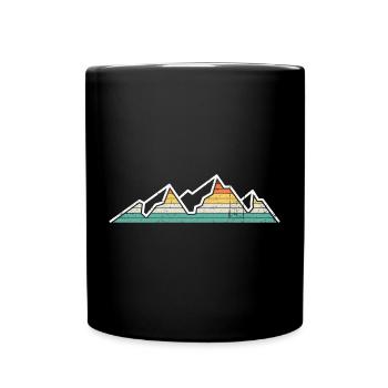 Pastel Rainbow Mountain Ridge - Full Colour Mug - black - Front