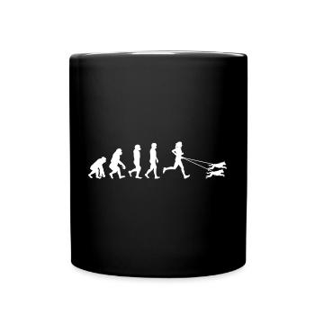 Canicross Trail Running Runner Dog Sport Evolution - Tasse einfarbig - Schwarz - Vorne