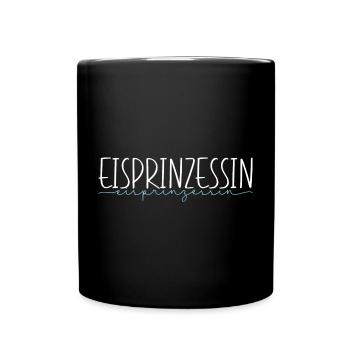 Eisprinzessin Eislauf Schlittschuhe Geschenk - Tasse einfarbig - Schwarz - Vorne