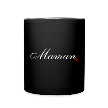 Maman et coeur. Amour pour maman - Mug uni - noir - Devant